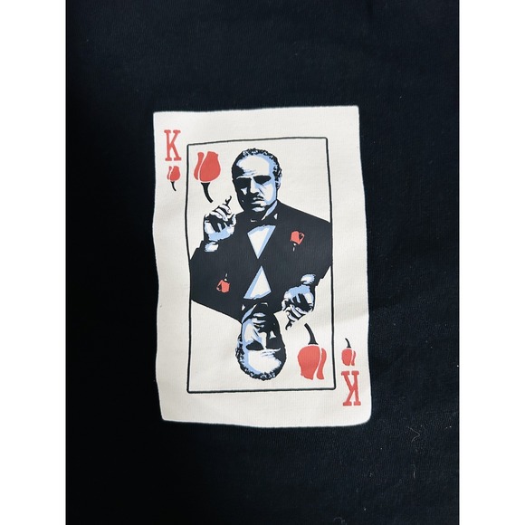 The Godfather Graphic T-Shirt Mens XL Black King of Hearts Movie Tee - Picture 4 of 5